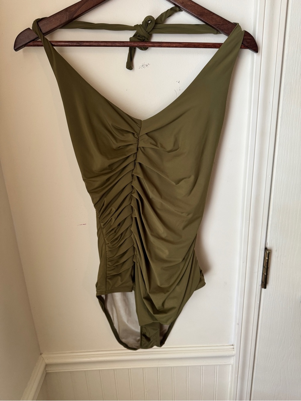 Victoria's Secret Olive Green Swimsuit with Beige Lining Size Medium